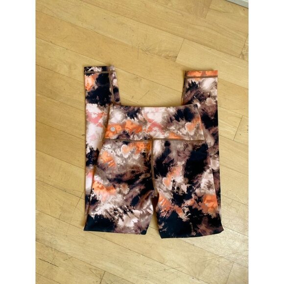 ZELLA Womens "Live In" High Waist Ankle Leggings Sz XXS Brown Agate Print - Picture 3 of 3